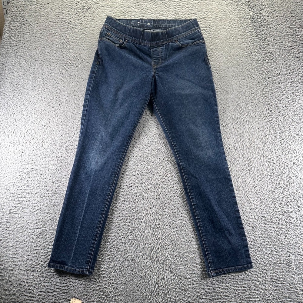 Levis Perfectly Slimming Jeans Womens 6 Blue Denim Jegging Pull-On Faded Stretch